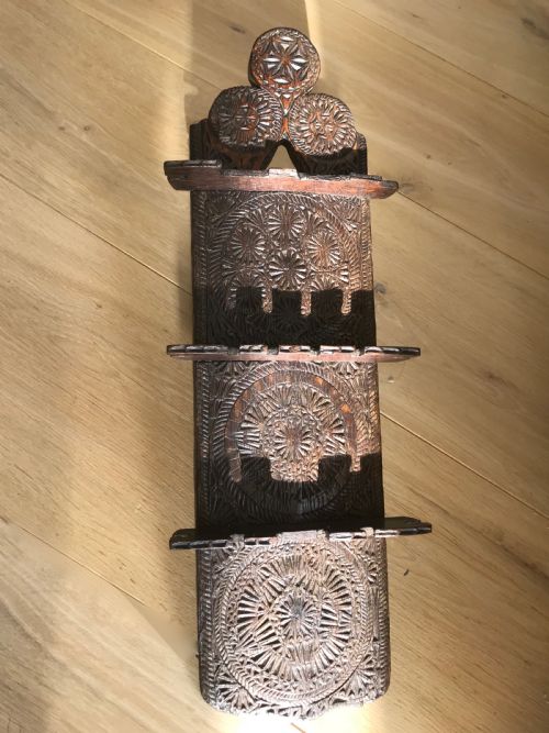 A Rare  Antique Carved Spoon Rack