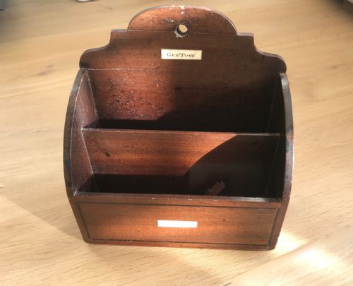 An Unusual Early to Mid 19th Century Mahogany Letter/posting Holder