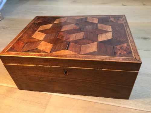 An 19th Century Tunbridge Ware Sewing & Writing Box