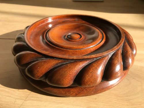 A Superbly Carved 19th Century Mahogany Wine Coaster - on Four Castors