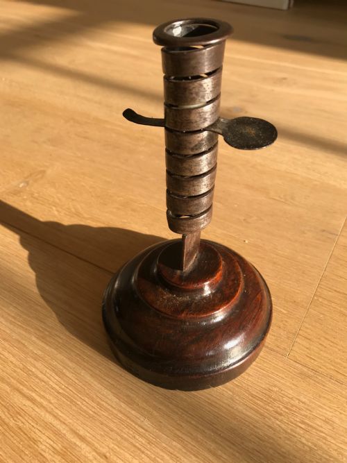 A Rare 18th Century English Spiral Candlestick