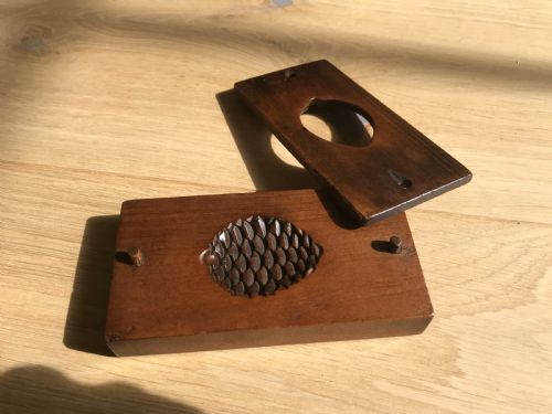 Antique Pine Cone Confectionery Mould - Treen