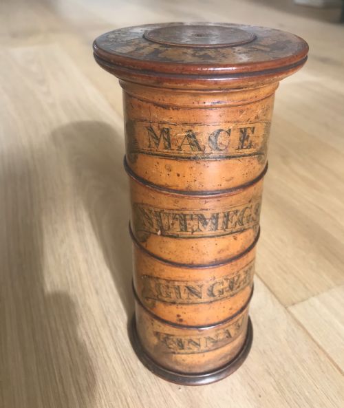 Antique Treen Spice Tower - Four Tier