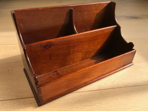 Antique Mahogany Stationery Rack