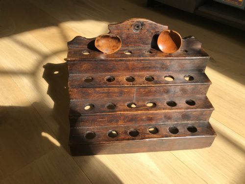 Antique Welsh Oak Spoon Rack