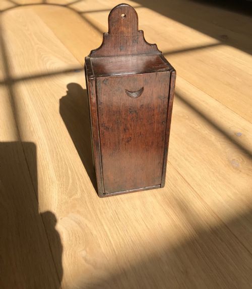 An Antique  Oak Tinder Box - Treen