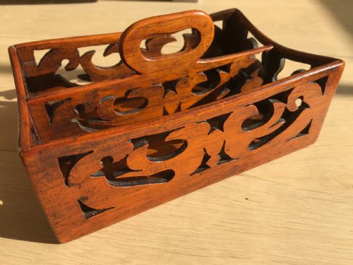 Antique Mahogany Desk Tidy