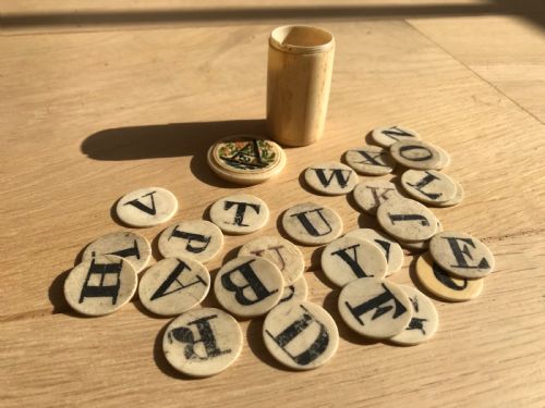 A Georgian Bone Alphabet Set - Complete