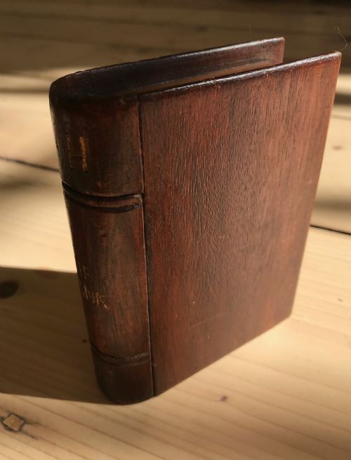 Antique Money Box - Book Shaped & Dated