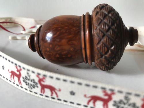 An Antique Coquilla Nutmeg Grater - Treen