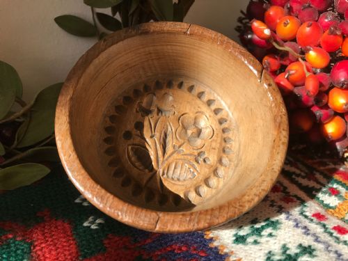 Antique Flummery Mould - Small Size - Treen
