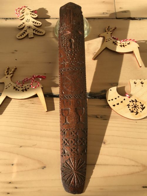 Antique Treen Stay Busk - Dated 1791
