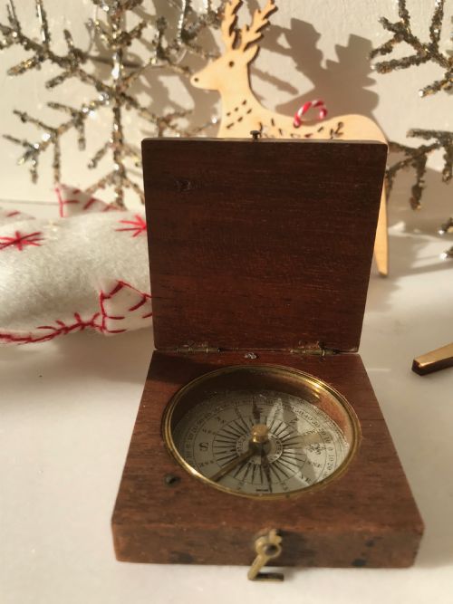 Antique Explorers Compass - Maker's Name Newton & Co