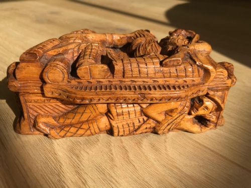 Antique Carved Scottish Snuff Box
