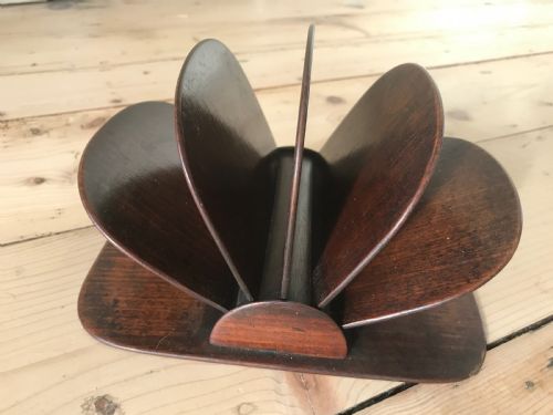 Antique Mahogany Letter/stationery Holder - Fan Shaped