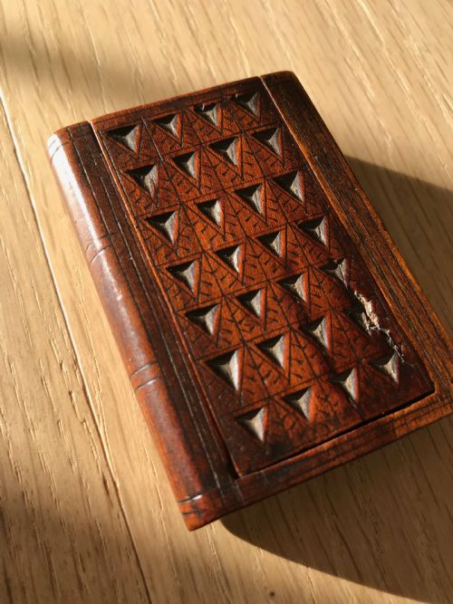 Antique Chip Carved Book Box