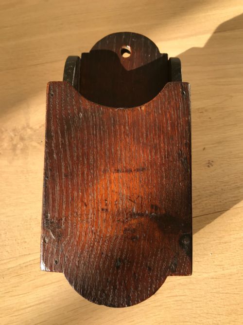 Antique Welsh Oak Spill/candle Box