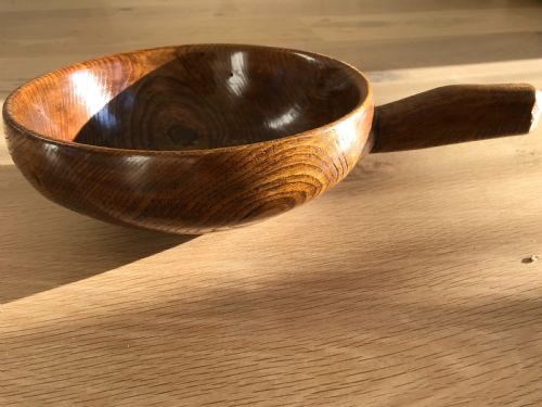 Antique Ash Wood Ale Scoop - Treen