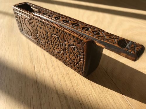 Antique Chip Carved Box - 1835