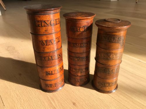 Antique Five Tier Spice Tower - Treen