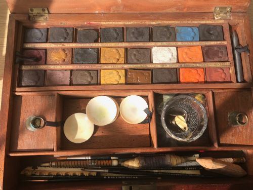 fig 2. An Artist Paint Box -full of paints and accessories