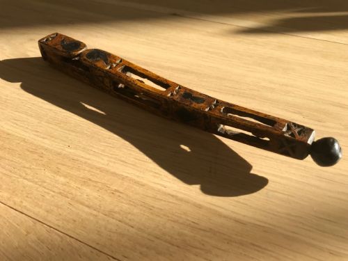 Antique Treen Knitting Sheath - Dated 1805