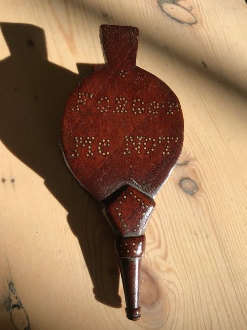 Antique Snuff Box Bellows Shape - Treen