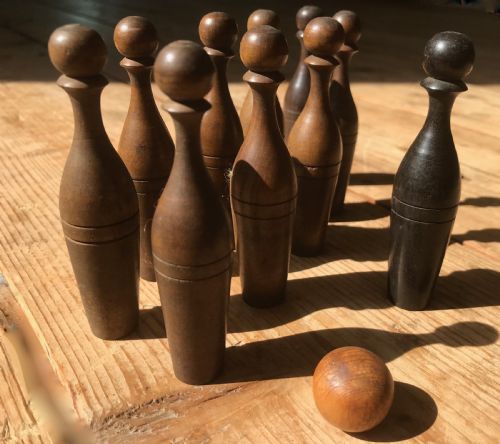 Antique Mini Skittles - Treen