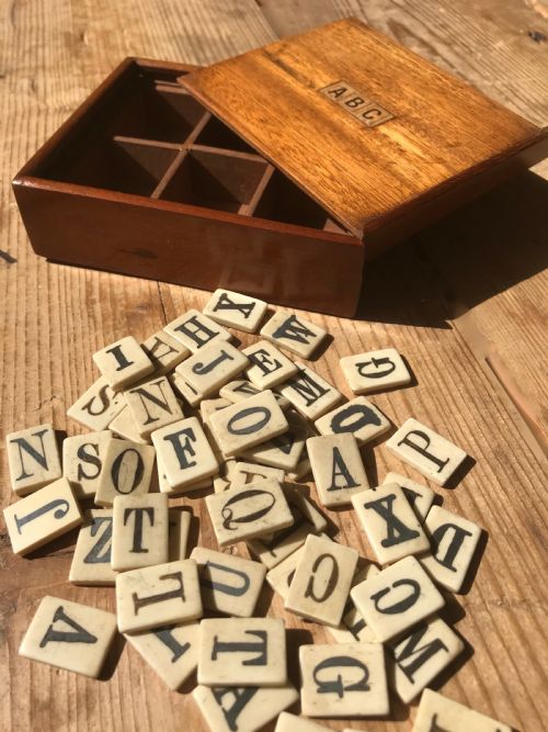 Antique Alphabet/spelling Box