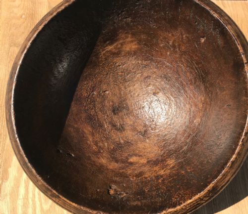 Antique Sycamore Bowl - Deep Proportions - Treen