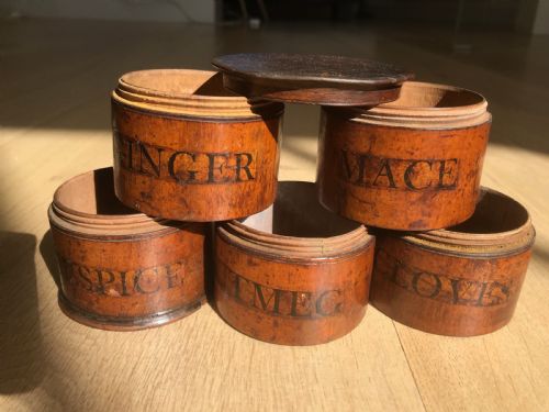 Antique Spice Tower - Five Tier - Treen