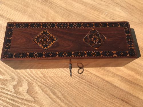 Antique Tunbridge Ware Box - Great for Pens Etc