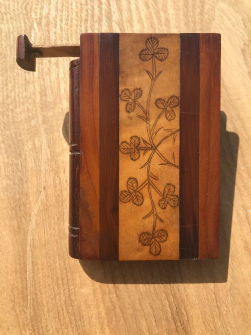 Antique Irish Card Case - Treen