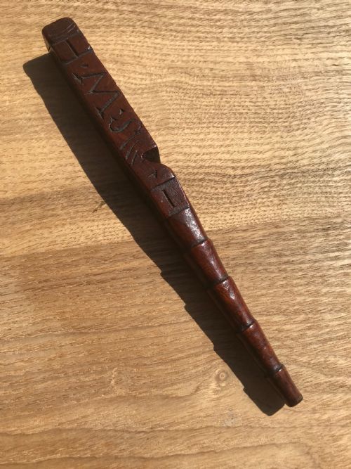 A Rare Antique Welsh Knitting Sheath - Treen