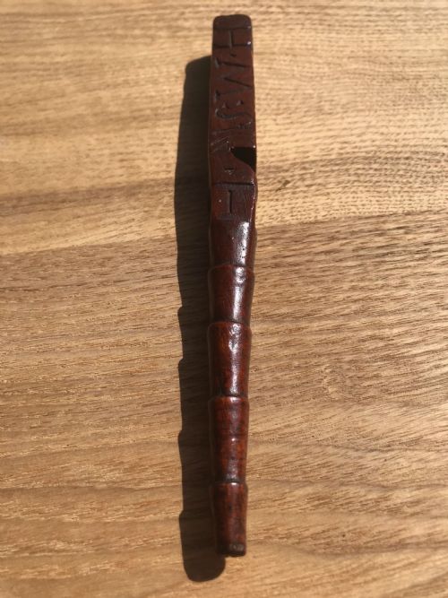 fig 1. A Rare Antique Welsh Knitting Sheath - treen