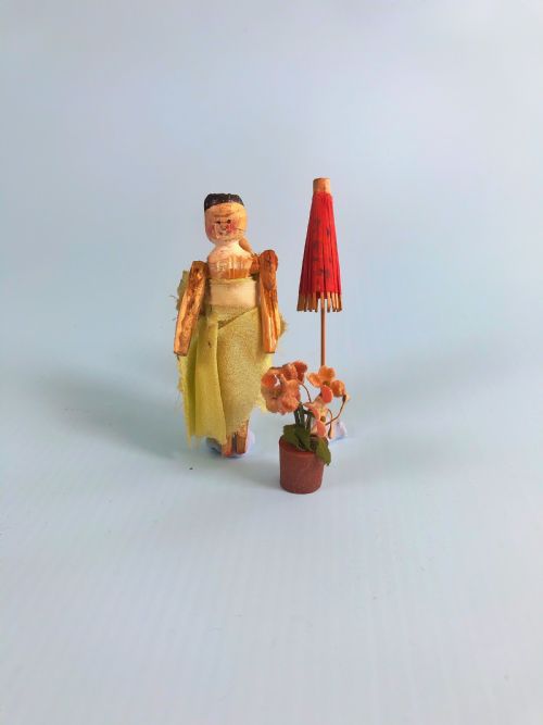 Antique Mini Doll = Peg Doll