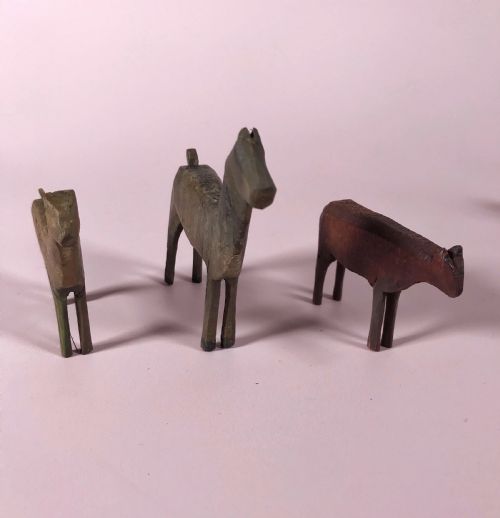 fig 2. Antique Noah's Ark & Animals