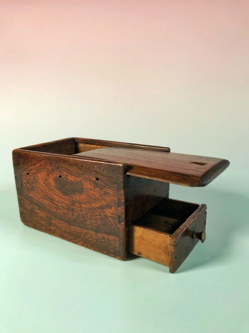 A Georgian Oak Reel & Sewing Box
