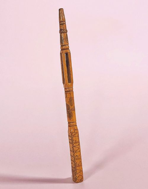 fig 2. Antique Treen Knitting Sheath