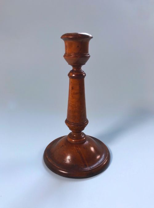 Antique Fruitwood Candlestick