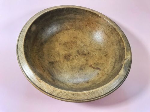 Antique Dairy Bowl - Treen