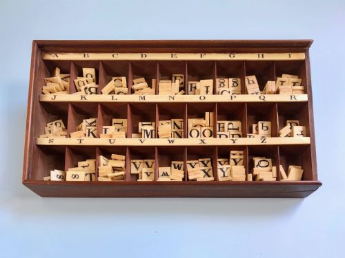Antique Spelling & Alphabet Box - A Fabulous Educational Toy