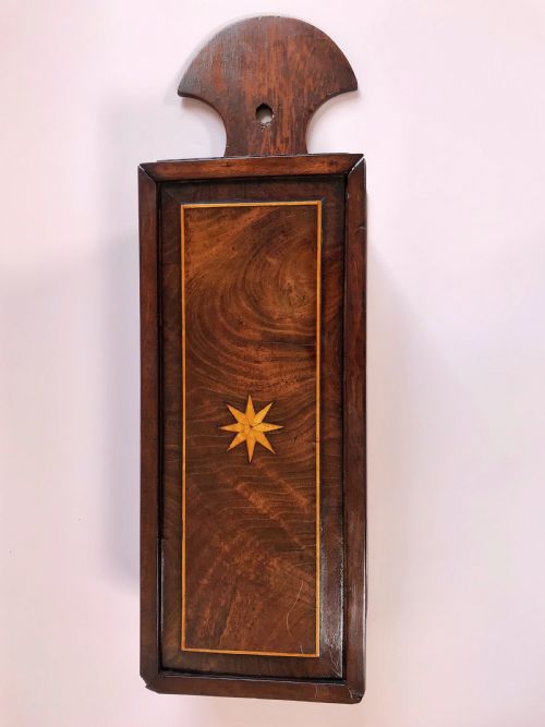 A Georgian Flame Mahogany Candle Box