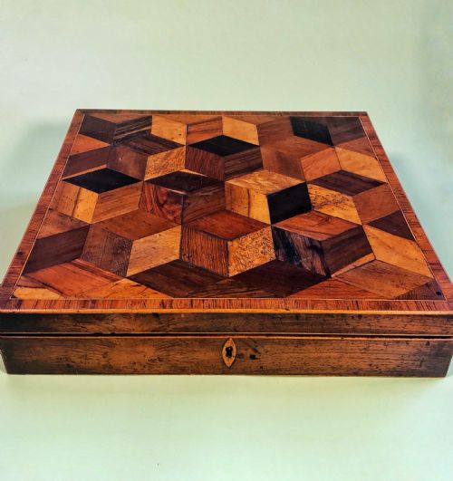 Antique Tunbridge Ware Writing Slope