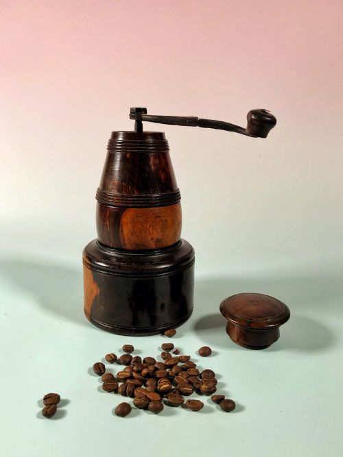 An 18th Century Antique Treen Coffee Grinder/ Mill