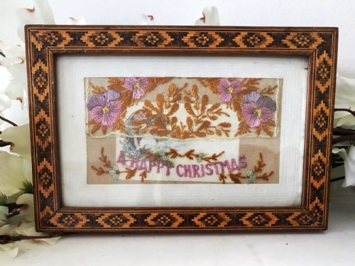 Antique Tunbridge Ware Picture/photo Frame