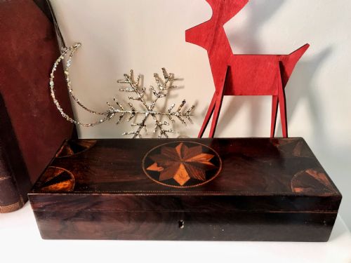 Antique Tunbridge Ware Glove Box