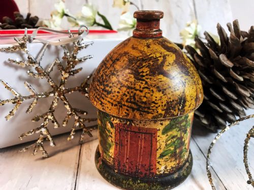 Antique Folk House Money Box
