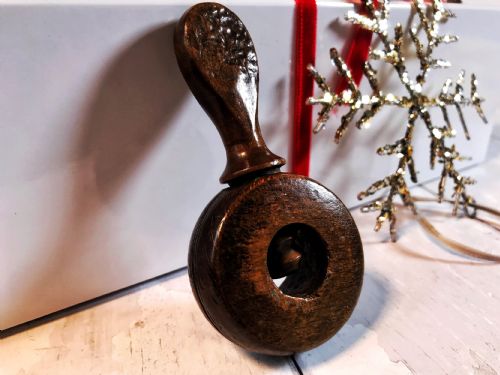 Antique Treen Pocket Nutcracker - With an Extra Long Handle