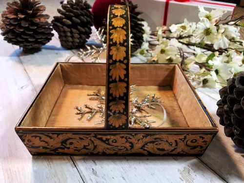 A Regency Pen Work Sewing Box  / Basket
